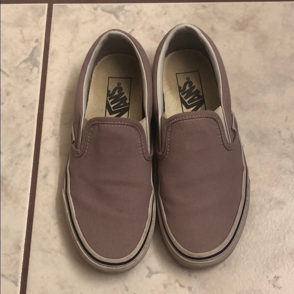 Pastel purple slip-on Vans